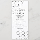 Hochzeitsprogramm für moderne Honeycomb Programm (Vorderseite)