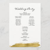 Hochzeitsprogramm für moderne Imitate Programm (Rückseite)