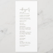 Hochzeitsprogramm für moderne schick-grüne und wei programm (Rückseite)