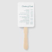 Hochzeitsprogramm für moderne Smaragdgrüne Grün- Fächer (Rückseite)