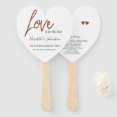 Hochzeitsprogramm für moderne Typografie und Glitz Fächer (Vorne und Hinten)