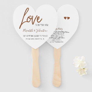 Hochzeitsprogramm für moderne Typografie und Glitz Fächer