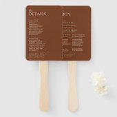 Hochzeitsprogramm für moderne und schwache Typogra Fächer (Vorne und Hinten)