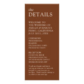 Hochzeitsprogramm für moderne und schwache Typogra Werbekarte (Vorne)