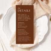 Hochzeitsprogramm für moderne und schwache Typogra Werbekarte