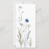 Hochzeitsprogramm für moderne Wildblume (Rückseite)