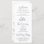 Hochzeitsprogramm für moderne Wildblume (Vorne/Hinten)