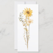 Hochzeitsprogramm für moderne Wildblume (Rückseite)