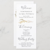 Hochzeitsprogramm für moderne Wildblume (Vorne/Hinten)