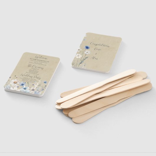 Hochzeitsprogramm für moderne Wildblume Fächer (Non-assembled)