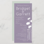 Hochzeitsprogramm für moderne Wildblume Programm (Vorne/Hinten)