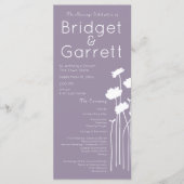 Hochzeitsprogramm für moderne Wildblume Programm (Vorderseite)