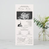 Hochzeitsprogramm für moderne Zeitungen (Stehend Vorderseite)