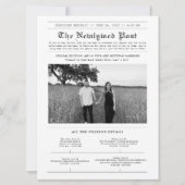 Hochzeitsprogramm für moderne Zeitungen (Vorderseite)