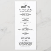 Hochzeitsprogramm für Motorrad- und Silberherzen Programm (Rückseite)