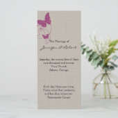 Hochzeitsprogramm für Mulberry Glitzer Butterfly L Programm (Stehend Vorderseite)