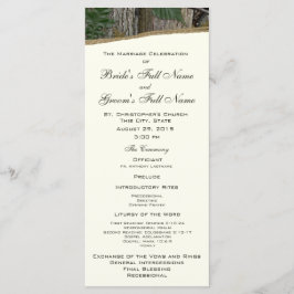 Hochzeitsprogramm für natürliche Bäume und Verlass Programm