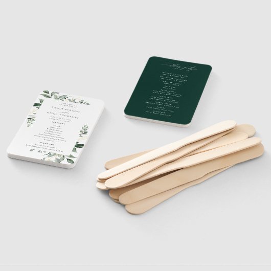 Hochzeitsprogramm für natürliche botanische Pflanz Fächer (Non-assembled)