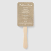 Hochzeitsprogramm für Nautical Knot Burlap-Navy-St Fächer (Rückseite)