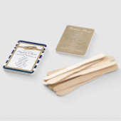 Hochzeitsprogramm für Nautical Knot Burlap-Navy-St Fächer (Non-assembled)