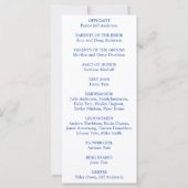 Hochzeitsprogramm für Nautical Lighthouse Sailing (Rückseite)