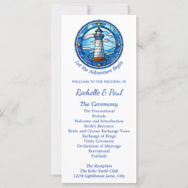 Hochzeitsprogramm für Nautical Lighthouse Sailing