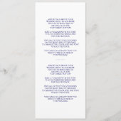 Hochzeitsprogramm für Nautische Seepferde Programm (Rückseite)