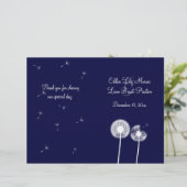Hochzeitsprogramm für Navy (Stehend Vorderseite)
