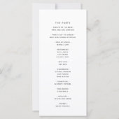 Hochzeitsprogramm für Navy-Blue-Calligraphy (Rückseite)