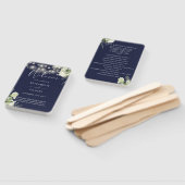 Hochzeitsprogramm für Navy Blue Floral String Ligh Fächer (Non-assembled)