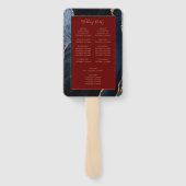 Hochzeitsprogramm für Navy Blue Gold Agate Fächer (Rückseite)