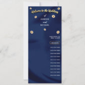 Hochzeitsprogramm für Navy Blue Gold Ivory Beige F (Vorderseite)