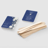 Hochzeitsprogramm für Navy Blue Ivory Chinoiserie Fächer (Non-assembled)