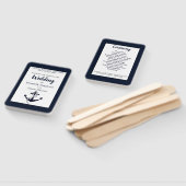 Hochzeitsprogramm für Navy Blue Nautical Anchor Fächer (Non-assembled)