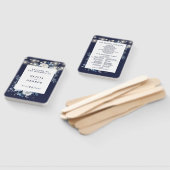 Hochzeitsprogramm für Navy Blue String Lights Flor Fächer (Non-assembled)