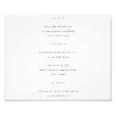 Hochzeitsprogramm für Navy Blue und Gold Agate Fotodruck (Vorne)