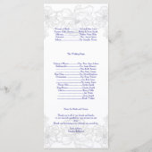 Hochzeitsprogramm für Navy Blue und White Floral Programm (Rückseite)