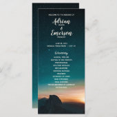 Hochzeitsprogramm für Night Sky Galaxy Mountain St (Vorne/Hinten)