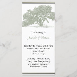 Hochzeitsprogramm für Oak Tree Plantation Programm