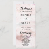 Hochzeitsprogramm für "Off White", "Blush" und "Li (Vorderseite)