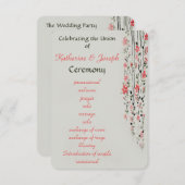Hochzeitsprogramm für orientalisch-blumenfarbene W Einladung (Vorne/Hinten)