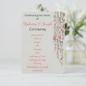 Hochzeitsprogramm für orientalisch-blumenfarbene W Einladung (Stehend Vorderseite)