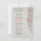 Hochzeitsprogramm für orientalisch-blumenfarbene W Einladung (Rückseite)