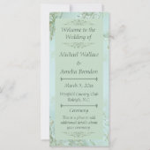 Hochzeitsprogramm für Pastel Aquamarin White Blume (Vorderseite)