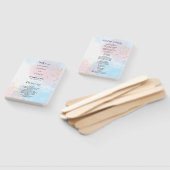 Hochzeitsprogramm für Pastellrosa und Blaue Wasser Fächer (Non-assembled)