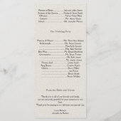 Hochzeitsprogramm für Peach and Sage Elegantes Rol Programm (Rückseite)