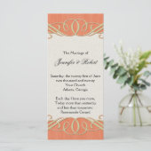 Hochzeitsprogramm für Peach and Sage Elegantes Rol Programm (Stehend Vorderseite)