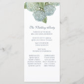 Hochzeitsprogramm für Peonies Programm (Rückseite)