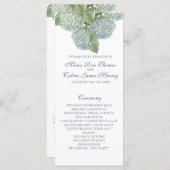 Hochzeitsprogramm für Peonies Programm (Vorne/Hinten)