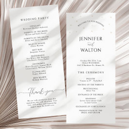 Hochzeitsprogramm für Perlen Programm